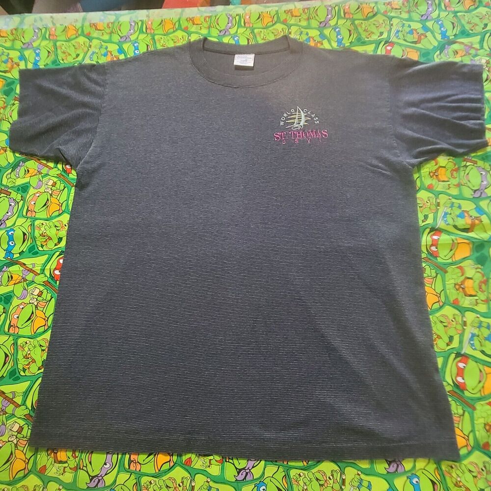 World Class St. THOMAS USVI BLACK Single stitch PRMIER SPORTSWEAR XL MADE IN USA
